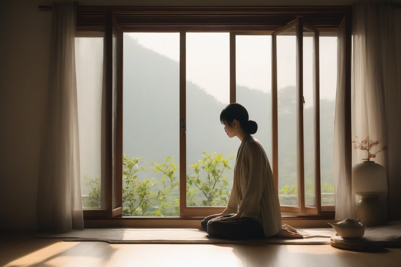 安静晨光中的伸展与恢复场景,强调先把身体底盘养稳