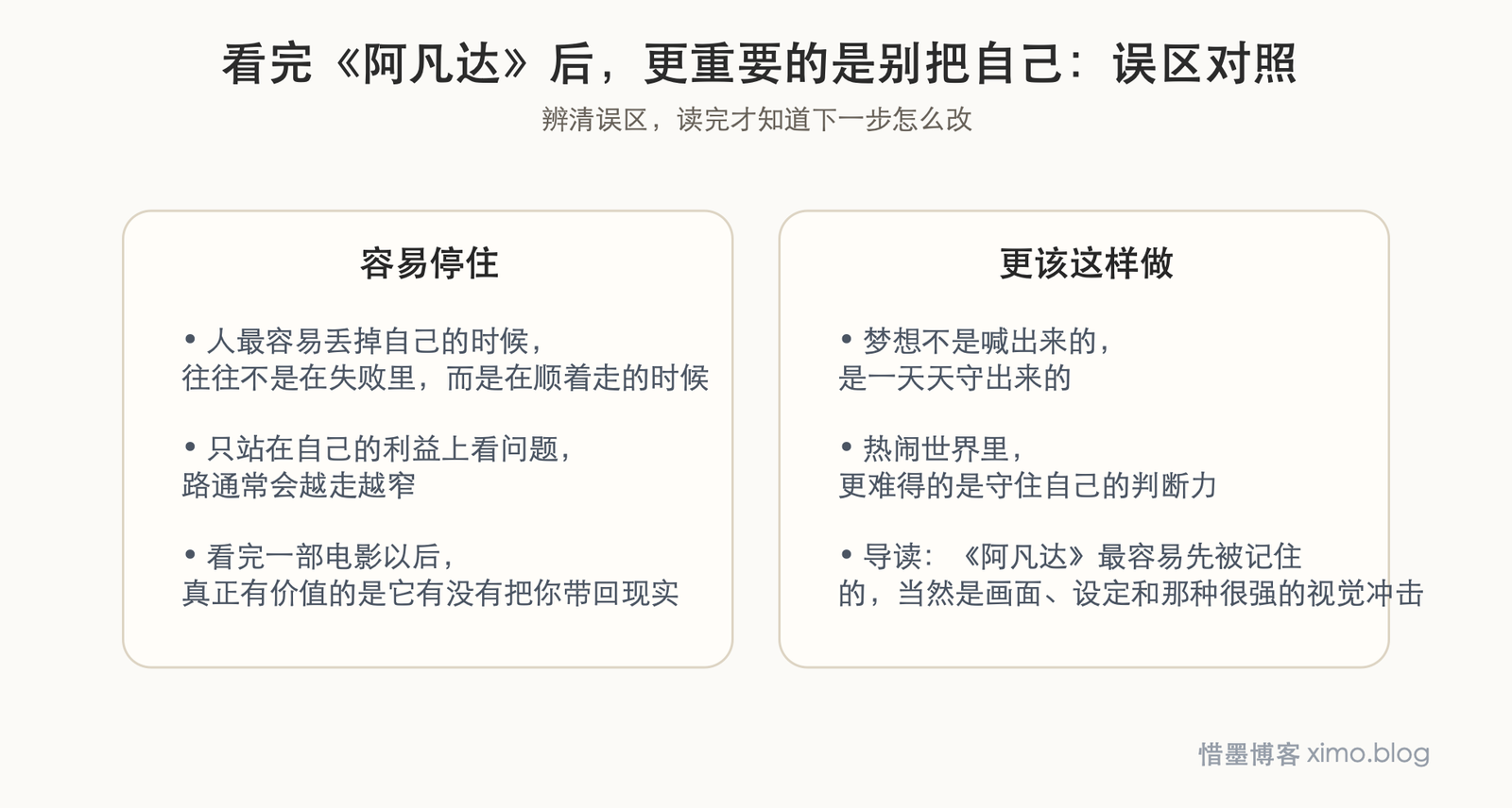 看完《阿凡达》后,更重要的是别把自己弄丢 误区判断图