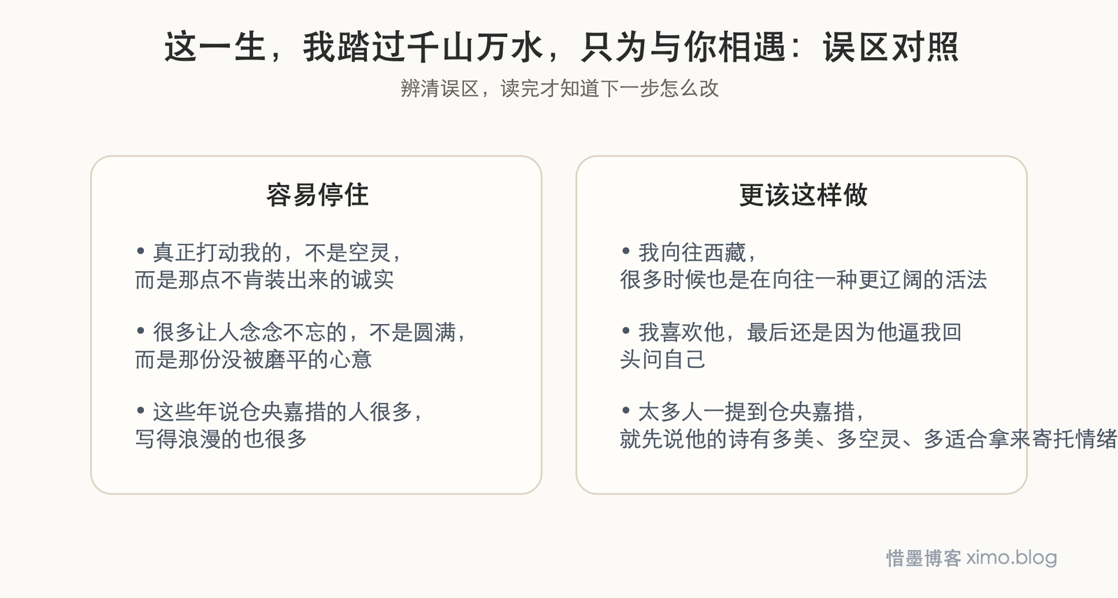 这一生,我踏过千山万水,只为与你相遇 误区判断图