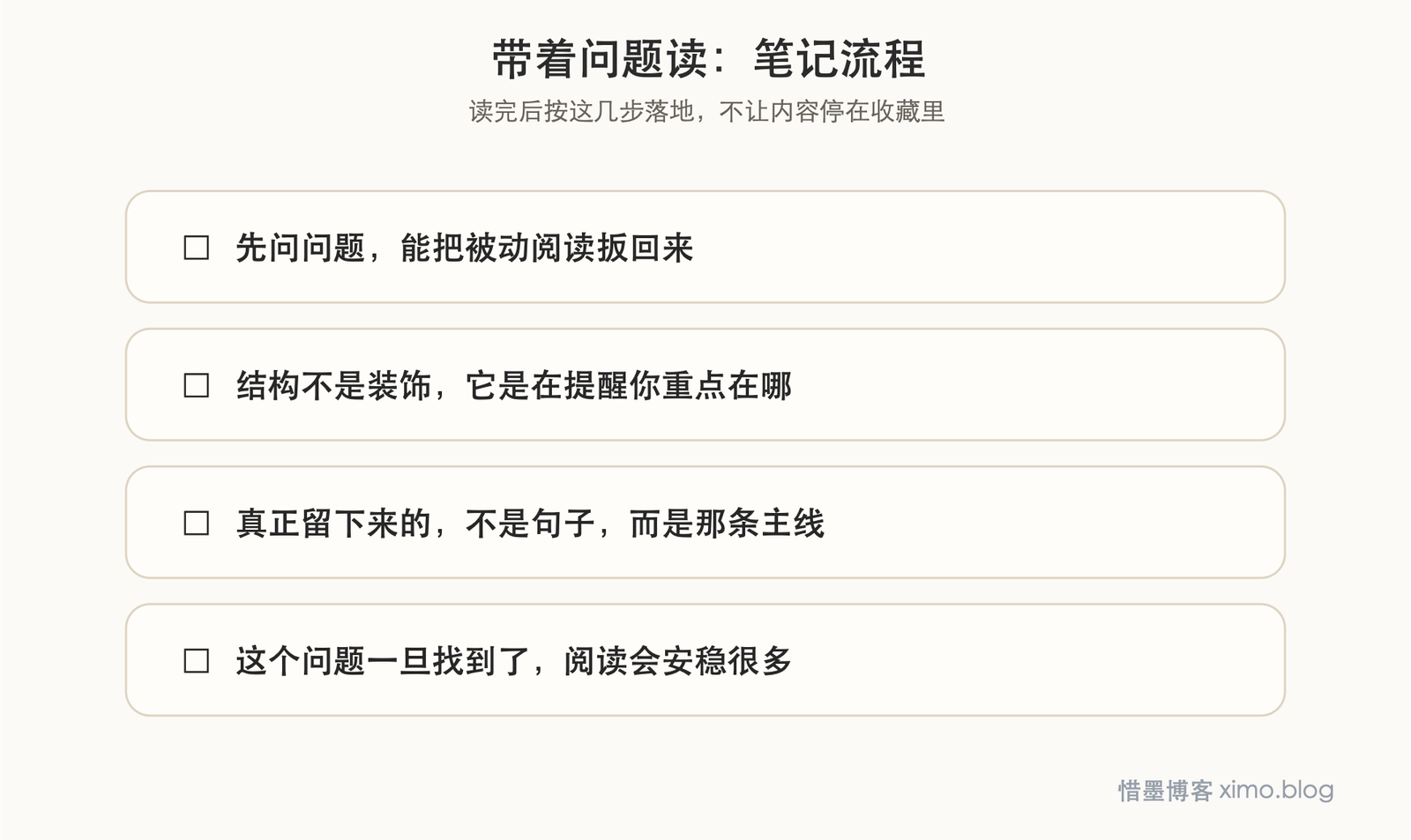 带着问题读 笔记流程图