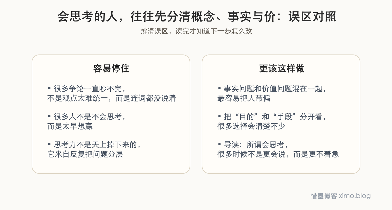 会思考的人，往往先分清概念、事实与价值 误区判断图