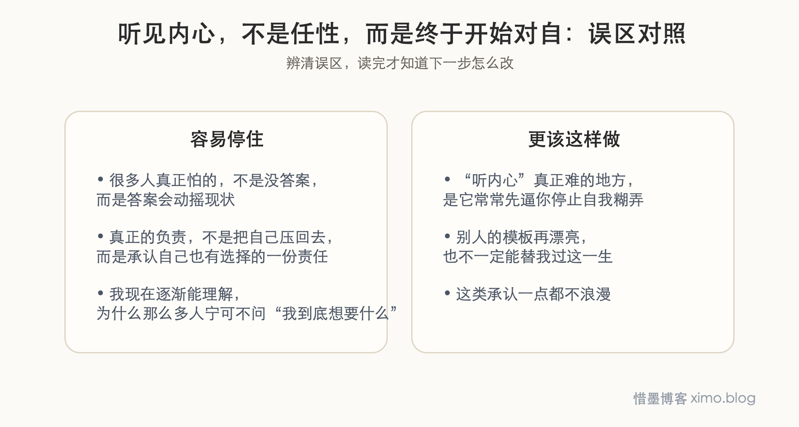 听见内心,不是任性,而是终于开始对自己的人生负责 误区判断图