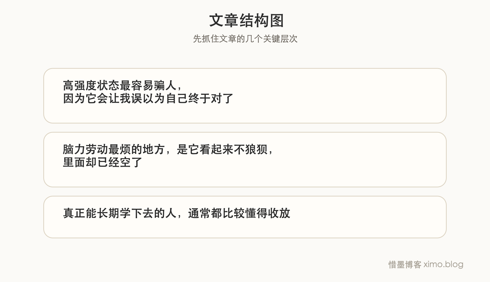 “认真学习”是件容易让人burn out的事情 文章结构图