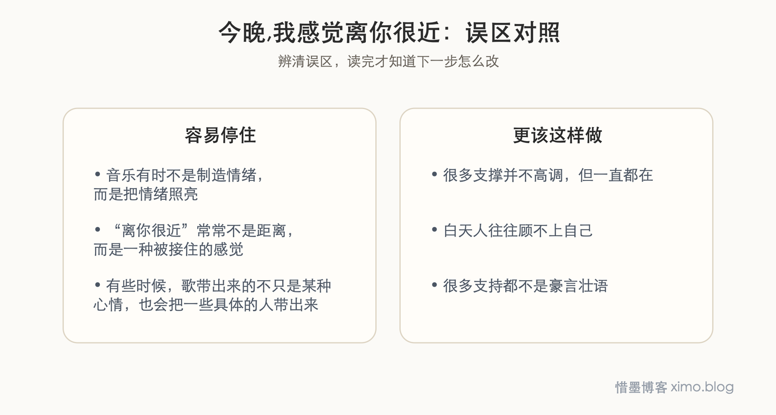 今晚,我感觉离你很近 误区判断图